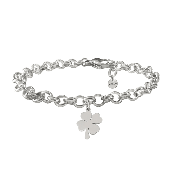 Bracciale Lucky Charm in acciaio Mosco Gioielli