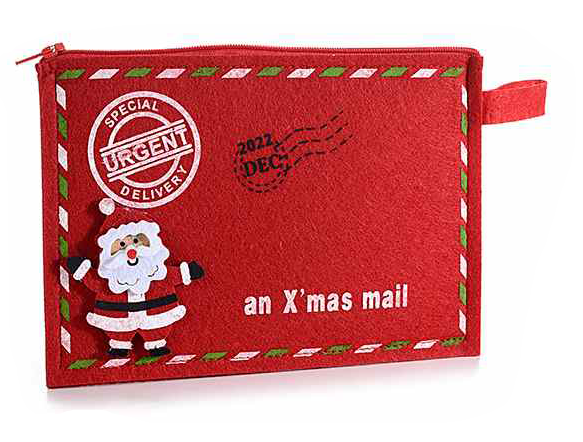 Porta letterina di Babbo Natale rossa con Babbo Natale - personalizzabile